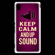 Coque Sony Xperia M4 Aqua Keep Calm and Up Sound Rose