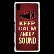 Coque Sony Xperia M4 Aqua Keep Calm and Up Sound Rouge