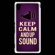 Coque Sony Xperia M4 Aqua Keep Calm and Up Sound Violet
