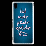 Coque Sony Xperia M4 Aqua LOL MDR bleu ZG