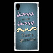 Coque Sony Xperia M4 Aqua Swag or Not bleu ZG