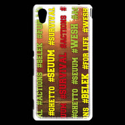 Coque Sony Xperia M4 Aqua Wesh Vert Jaune Sun