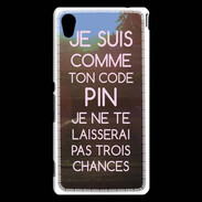 Coque Sony Xperia M4 Aqua Code pin rose ZG