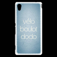 Coque Sony Xperia M4 Aqua Vélo Boulot Dodo Bleu ZG