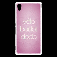 Coque Sony Xperia M4 Aqua Vélo Boulot Dodo Rose ZG