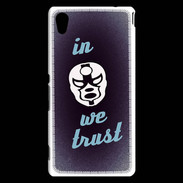 Coque Sony Xperia M4 Aqua In Catch We trust Bleu ZG