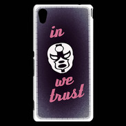 Coque Sony Xperia M4 Aqua In Catch We trust Rouge ZG