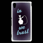 Coque Sony Xperia M4 Aqua In Chicha We trust Bleu ZG