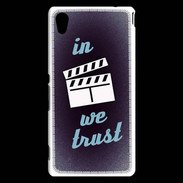 Coque Sony Xperia M4 Aqua In Ciné We trust Bleu ZG