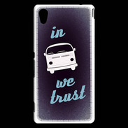 Coque Sony Xperia M4 Aqua In Combi We trust Bleu ZG