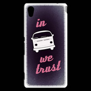 Coque Sony Xperia M4 Aqua In Combi We trust Rouge ZG