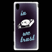 Coque Sony Xperia M4 Aqua In DJ We trust Bleu ZG