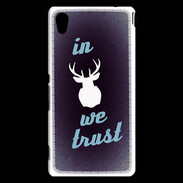 Coque Sony Xperia M4 Aqua In Elan We trust Bleu ZG