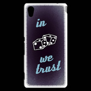 Coque Sony Xperia M4 Aqua In Gamble We trust Bleu ZG