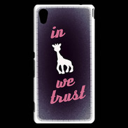 Coque Sony Xperia M4 Aqua In Girafe We trust Rouge ZG