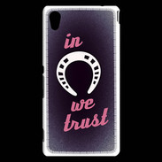 Coque Sony Xperia M4 Aqua In Luck We trust Rouge ZG