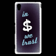 Coque Sony Xperia M4 Aqua In Money We trust Bleu ZG