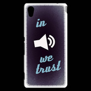 Coque Sony Xperia M4 Aqua In Music We trust Bleu ZG