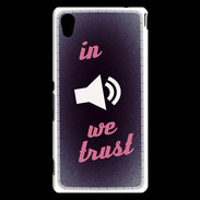Coque Sony Xperia M4 Aqua In Music We trust Rouge ZG