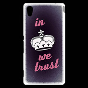 Coque Sony Xperia M4 Aqua In Queen We trust Rouge ZG