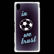 Coque Sony Xperia M4 Aqua In Soccer We trust Bleu ZG