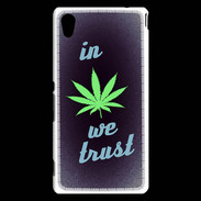 Coque Sony Xperia M4 Aqua In Weed We trust Vert ZG