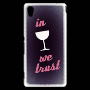 Coque Sony Xperia M4 Aqua In Wine We trust Rouge ZG