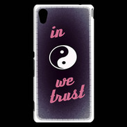 Coque Sony Xperia M4 Aqua In Zen We trust Rouge ZG