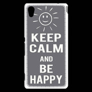 Coque Sony Xperia M4 Aqua Keep calm Be Crazy Gris