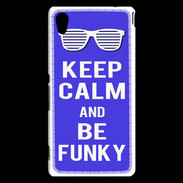 Coque Sony Xperia M4 Aqua Keep Calm Funky Bleu