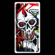 Coque Sony Xperia Z5 Premium Tête de mort Graffiti couleur