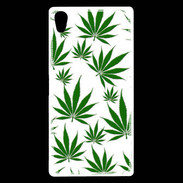 Coque Sony Xperia Z5 Premium Feuille de cannabis sur fond blanc