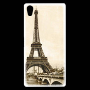 Coque Sony Xperia Z5 Premium Tour Eiffel Vintage en noir et blanc