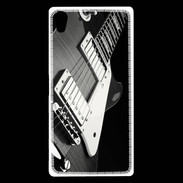 Coque Sony Xperia Z5 Premium Guitare en noir et blanc