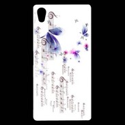 Coque Sony Xperia Z5 Premium Papillons et notes de musique