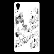 Coque Sony Xperia Z5 Premium Dessin de note de musique en noir et blanc 75