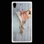 Coque Sony Xperia Z5 Premium Bébé nounours dormant dans une bassine