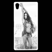 Coque Sony Xperia Z5 Premium Hippie noir et blanc