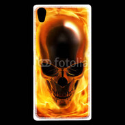 Coque Sony Xperia Z5 Premium crâne en feu