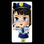 Coque Sony Xperia Z5 Premium Cute cartoon illustration of a policewoman
