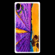 Coque Sony Xperia Z5 Premium Peinture de champs de lavande 