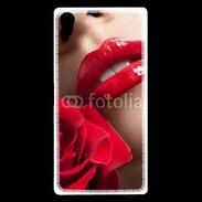 Coque Sony Xperia Z5 Premium Bouche et rose glamour