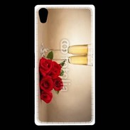 Coque Sony Xperia Z5 Premium Coupe de champagne, roses rouges