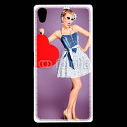 Coque Sony Xperia Z5 Premium femme glamour coeur style betty boop