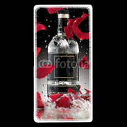 Coque Sony Xperia Z5 Premium Bouteille alcool pétales de rose glamour