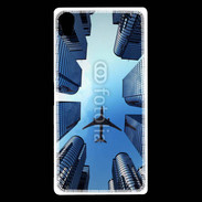 Coque Sony Xperia Z5 Premium Avion de ligne au dessus des immeubles