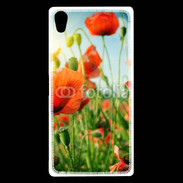 Coque Sony Xperia Z5 Premium Champs de coquelicots