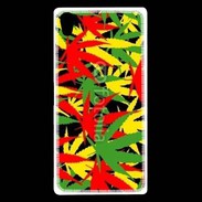 Coque Sony Xperia Z5 Premium Fond de cannabis coloré