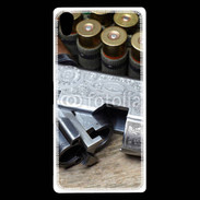 Coque Sony Xperia Z5 Premium Vintage fusil et cartouche