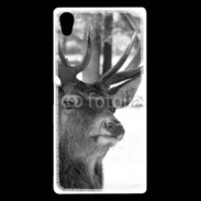 Coque Sony Xperia Z5 Premium Tête de Cerf en noir et blanc